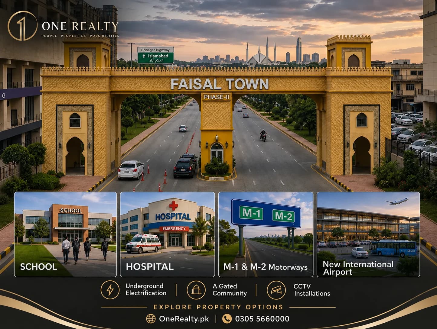 Project promotional illustration, adapted with One Realty branding. AI-edited marketing artwork; not verified current site photography.