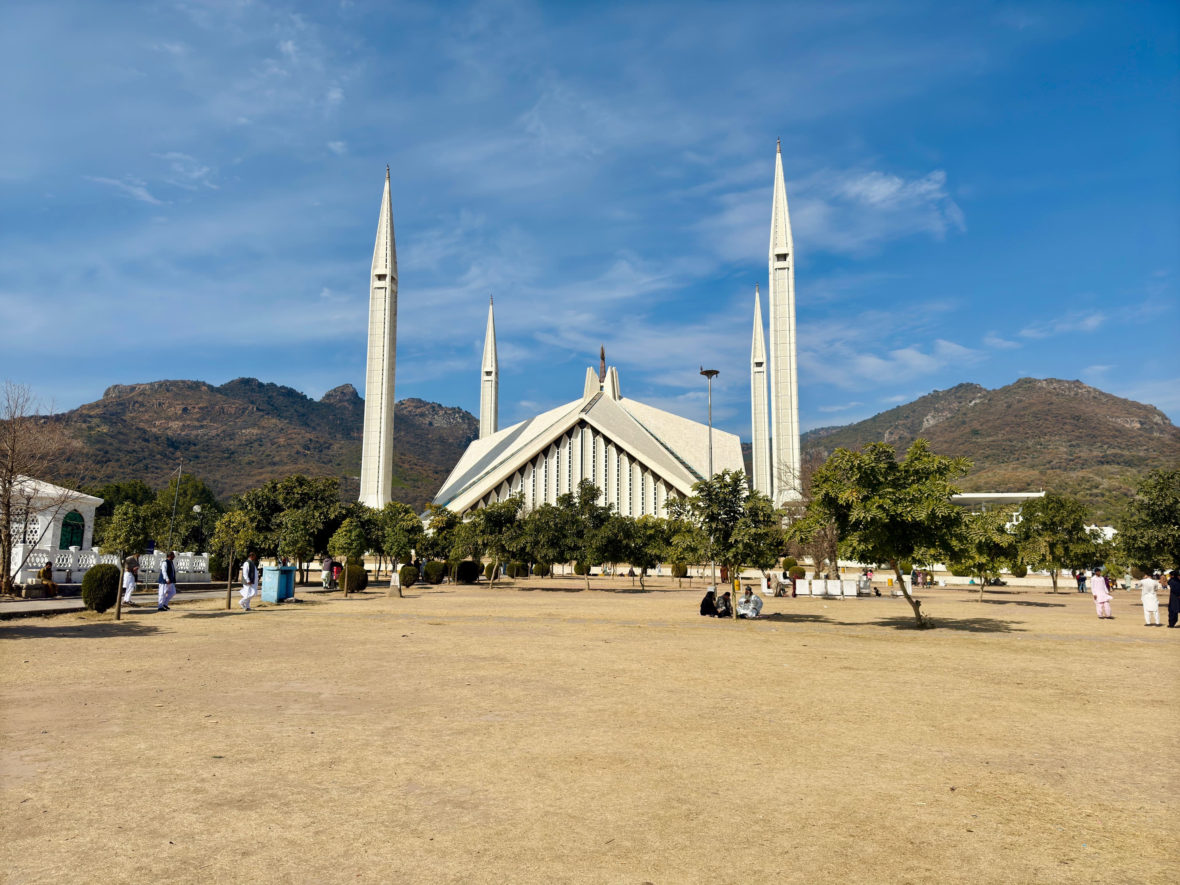 Faisal Mosque and Margalla Hills in Islamabad